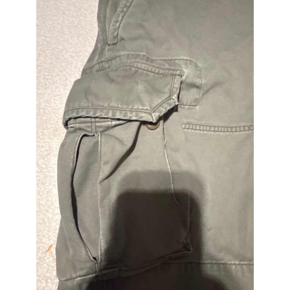 Polo Ralph Lauren Classic Chino Cargo Shorts Olive Grey Size 38 Mens Vintage - Picture 2 of 5